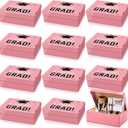 Eersida 12 Pack Graduation Cap Gift Boxes 2026, 14 x 9 x 4 Inch Large Corrugated Keepsake Box Congrats Grad Candy Card Storage High School College Graduation Party Favors Gift for Girls Boy (Pink), 1 count