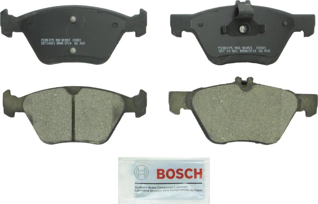 BOSCH BC853 QuietCast Premium Ceramic Disc Brake Pad Set - Compatible with Select Chrysler Crossfire; Mercedes-Benz E300, E320, E350, E430, SLK320; FRONT