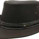 Australian Leather Cowboy Hat Bush Aussie Style Summer Western Outback Black and Brown Cowgirl Christmas Hat