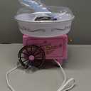Nostalgia Cotton Candy Machine - Retro Cotton Candy Machine for Kids with 2 Reusable Cones, 1 Sugar Scoop, and 1 Extractor Head  Pink