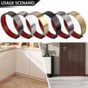 Lunghaa Metal Kick Plate, Self-Adhesive Kickplate, Baseboard Molding Trim, Anti-Scratch Base Cover for Wall, Door, Kitchen Cupboard Protection (9.8FT x 3.9IN, Brushed Silver)