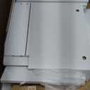 Yusong Night Stand, Bedside Table, LED Nightstand with Charging Station, Modern Night Stand, Wood Sofa Couch End Side Table with 2 Pull-Out Shelf, White