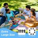 SHANQUAN Picnic Blankets Outdoor Blanket, Large Beach Mat Waterproof Foldable Picnic Mat with Carry Strap,Portable Camping Park Blanket for Grass Lawn Hiking Travel Concerts (Euclidean Geometry(thicken)