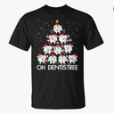 Oh Dentistree Toothbrush Teeth Xmas Lights Tree Christmas T-Shirt Size S