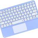 Wireless Keyboard with Touchpad,Ultra-Slim Portable Rechargeable Bluetooth Keyboard,Ipad Keyboard with Trackpad for OS Android Windows Devices(Purple)