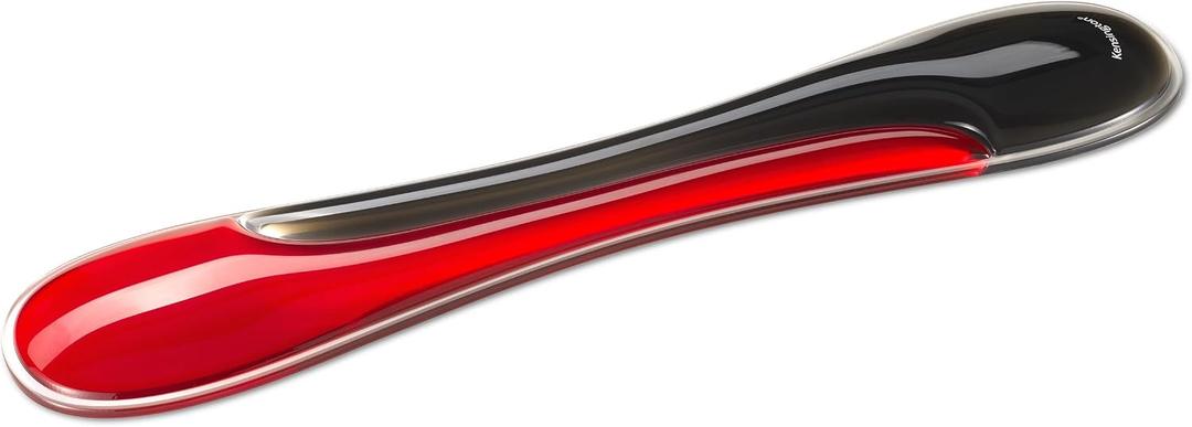 Kensington Slim Duo Gel Wrist Rest for Low Profile Keyboard, Wrist Pad for Keyboard, Ergonomic Wrist Pad for Office, Non-Skid Computer Pad with Wrist Support, Red K62442WW, 19" x 3.7"x 0.7