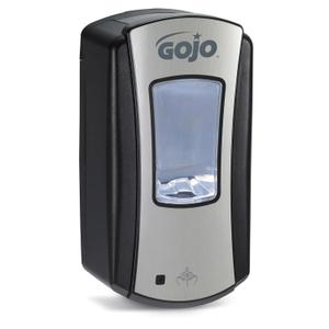 GOJO LTX-12 Touch-Free Foam Hand Soap Dispenser, Chrome/Black, for 1200 mL GOJO LTX-12 Foam Hand Soap Refills (Pack of 1) - 1919-01