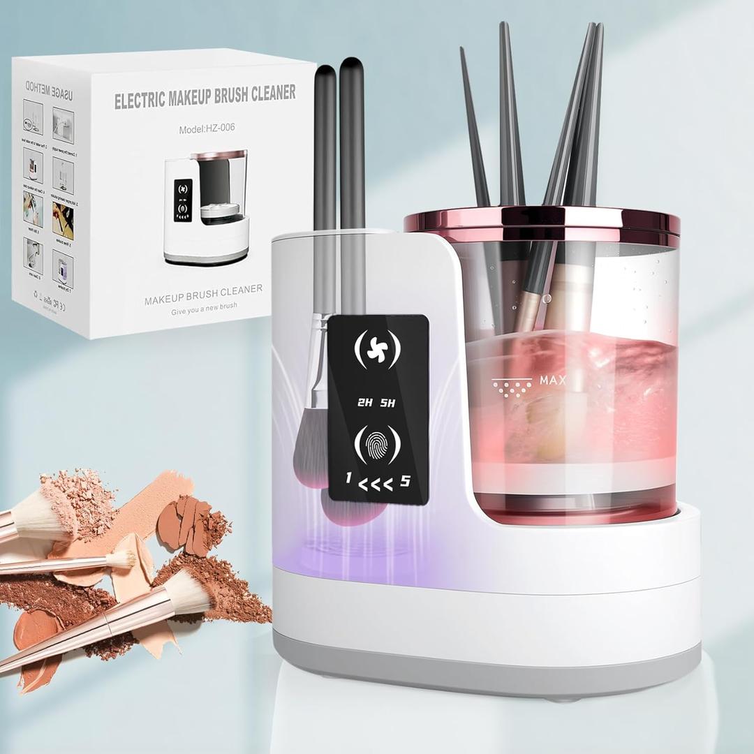 Electric Makeup Brush Cleaner-3 IN 1 Automatic Makeup Brush Cleaner with Makeup Brush Dryer, Multi-Functional Portable USB Deep Cleaning for All Types of Makeup Brushes