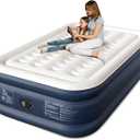 Air Mattress, 18" Raised Full Size Self Inflatable Blow Up Mattress with Built in Pump, Thick Comfort Air Bed with Carry Bag for Camping, Guests & Home, 600lb Capacity Colchon Inflable