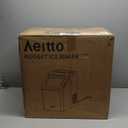 Aeitto Nugget Ice Maker Countertop, 55lbs/Day, Large Capacity Chewable Ice Maker, Rapid Ice Release in 5 Mins, Self-Cleaning with Stainless Steel Housing Ice Machine for Home Office and Party, Black