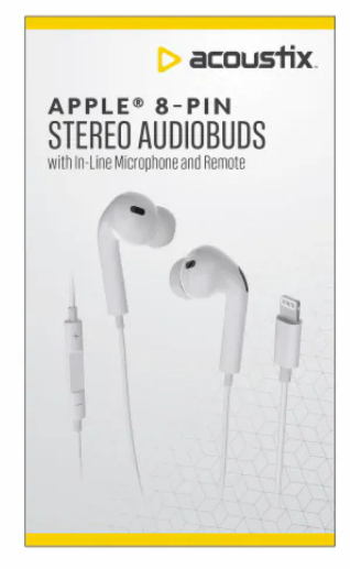 Acoustix Apple 8 PIN Stereo Earbuds