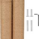 7.4cm 2.91in Diameter Cat Tree Scratching Post Replacement Jute Pole Parts for Cat Tower (9.84in/25cm, M10*2poles)