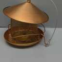 LBTING Bird Feeder for Outside, Metal Lantern-Shaped Bird Feeder, Wild Bird Feeders for Hanging Outdoor Garden Yard, Bright Gold