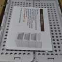 4 Pack Stackable Closet Storage Basket - Stackable Storage Bins, Multifunctional & Foldable Closet Organizer Divided, Wardrobe Cupboard Space-Saving Clothes Storage Hat Organizer, White