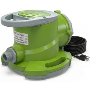 1/4 HP Automatic Swimming Pool Cover Pump,1800 GPH 25FT Head Submersible Sump Pump with 3/4” Check Valve Adapter, 25FT Power Cord, Automatic On/Off Water Removal for Pool, Rooftops, Basement