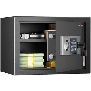 Locksworth Safe for Home, 0.6 Cubic Feet Safety Box, Lock Box for Money, Jewelry, Documents and Guns, Digital Security Safe for Office, Hotel and Personal Use, 13.8"W x 9.8"D x 9.8"H