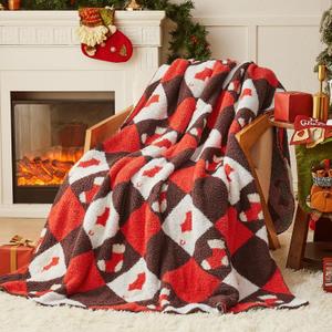 CYMULA Christmas Knit Throw Blanket - Super Soft Cozy Fuzzy Blankets for Couch, Sofa & Bed, Holiday Throw Blanket50"x60"