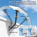 Starlink Gen 3 Wall Mount Standard Kit, Adjustable Metal Standard Kits for Starlink V3 Dish, Wall and Roof with Complete Installation Hardware