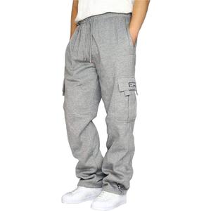 CEHT Men's Cargo Sweatpants Joggers Casual Pants with Pockets for Hiking Athletic Workout (Gray)