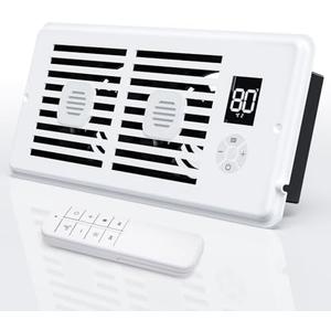 Register Booster Fan for 4” x 10”, Quiet Vent Fan Booster with Remote Control, 10-Speed Smart Air Boosting Register Fans Vent, Improves Heating & Cooling AC Duct