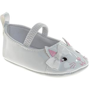 Josmo Baby Girl Dress Shoes Soft Sole Flats Crib Shoes Bowknot & Floral Design for Newborn & First Walker Sandals Size 2-4 Infant (White)