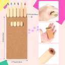 Faccito 15 Packs Mini Colored Pencils Bulk for Kids 3.5 Inch Small Coloring Drawing Pencil in Boxes 6 Different Color for Easter Gift Painting Birthday Party Favor Classroom School Supplies