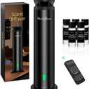 Monhallnow Waterless Scent Diffuser Starter Kit – 1000 Sq Ft Coverage, Suitable for Home & Hotel Series Diffuser, Includes 5 Scent Oils, Remote Control, Large Room Essential Oil Diffuser, Ultra Black
