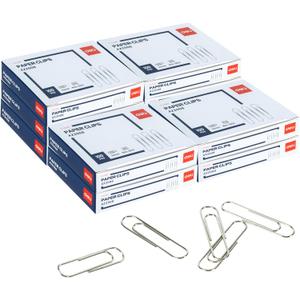 Deli #1 Nonskid Paper Clips, 1000 Medium Paper Clips, 10 Boxes of 100 Each, Silver