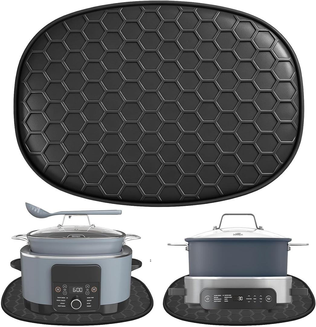 Silicone Heat Resistant Mat for Ninja Foodi Possible Cooker Pro 8.5 Qt MC1000, MC1001, MC1010 Slow Cooker Crock & Ninja MC1101 Foodi Everyday Cooker Pro 6.5 QT Accessories,Kitchen Countertop Protector