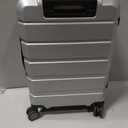 KROSER Hardside Expandable Carry On Luggage with Spinner Wheels & Built-in TSA Lock, Durable Suitcase Rolling Luggage with USB Port, Carry-On 20-Inch, Silver Grey, 93 liters