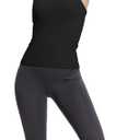 MathCat Seamless Workout Tank Tops with Built in BraRacerback Athletic Tank Tops Ribbed Soft Yoga Shirts XS-XL (Black, S)