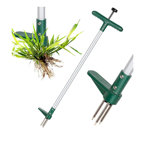 Walensee Weed Puller, Stand Up Weeder Hand Tool, Long Handle Garden Weeding Tool with 3 Claws, Hand Weed Hound Weed Puller for Dandelion, Standup Weed Root Pulling Tool and Picker, Grabber (1 Pack)
