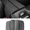 Egreat Center Console Armrest Cover for Mercedes Benz GLE 350 450 W167, GLS 450 X167 2020-2025, Leather Armrest Console Cover with Side Storage Pockets (for GLE GLS)