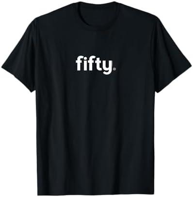 50th Birthday Gift Ideas for Him Men | Fifty Design Party T-Shirt , size large