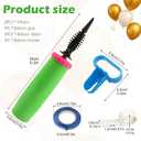 2pack Balloon Pump Hand Held Two-Way Dual Action Inflator for Balloons Handheld Air Pump Portable Manual Balloons Inflators for Party(COLOR:green)