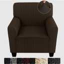 ZNSAYOTX Chair Slipcovers with Arms for Living Room High Stretchy Spandex Pet Friendly Armchair Furniture Protection Covers (Coffee, Chair) (Small)