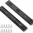 Ravinte 12 Inch Soft Close Drawer Slides 1 Pairs 2 Pack Black Full Extension Ball Bearing Drawer Glide Side Mount