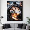 CSZPPQAF 5D Diamond Painting Kits for Adults, Twilight Diamond Art Kits for Adults Beginner, DIY Full Drill Landscape Gem Art Paint by Diamonds Dots Crafts Kits for Home Decor 12x16Inch