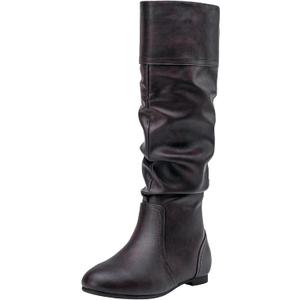 Jeossy Women's 9601 Knee High Boots Tall Slouch Boots with Inside Zipper (7)