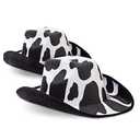 Zodaca 4 Pack Black and White Cow Print Cowboy Hat for Adults (One Size) - Cowboy Hats