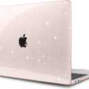 DONGKE for MacBook Air 13 inch Case 2021-2018 Release A2337 M1 A2179 A1932, Bling Plastic Hard Shell Case & Keyboard Cover Only Compatible with MacBook Air 13 inch Retina Fits Touch ID, Starlight