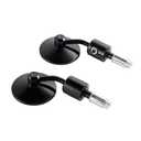 Rearview Mirrors Motorcycles Universal Handle Bar End 7/8" Rear View Mirror Black Aluminum Round Handlebar Side View Mirror