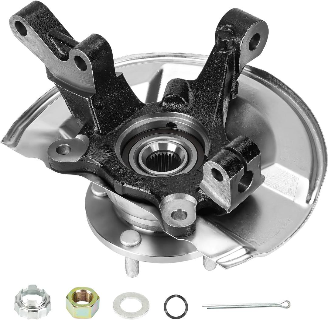 Front Passenger Side Loaded Steering Knuckle & Wheel Bearing Hub Assembly Fit for Dodge Caliber 2008-2012, Fit for Jeep Compass Patriot 2007-2017, (OE FIX Models)