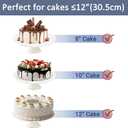 12 Inch Round White Ceramic Cake Stand, Decorative Cupcake Stand, Dessert Display Plates for Snacks and Cookies, Baby Shower, Birthday, Wedding Party Decor