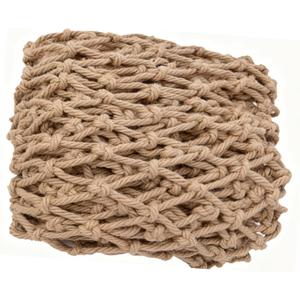 Multi-Use Hemp Rope Net: Natural Jute, 15 Sizes, Ideal for Indoor/Outdoor Decor & Safety, Handcrafted with Free Installation Accessories (6x30ft)
