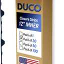 Duco USA-Made R Panel Foam Closure Strips - 20 Pack of 3ft Black Corrugated Roof Foam Strips for Metal Roof Insulations - Weatherproof Insulation Seal Blocks Moisture, Gaps, Noise & Dust