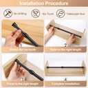 4 Pcs Small Spring Tension Curtain Rod 12 to 19 Inch, Mini DIY Spring Tension Rods No Drill for Slim Window Cupboard Closet, Black