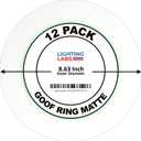 Lighting Labs 12 Pack Matte White Goof Trim Ring for 8" Inch Recessed Can Lighting Down Light, Outer Diameter 8.6 Inches, Inner Diameter 6.2 Inches