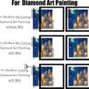 BESCRCL 12x12 Picture Frame Black Set of 6, Diamond Art Painting Frames Display Photo 10x10 or 12 x 12 without Mat, Wall Hanging Frame with Plexiglass
