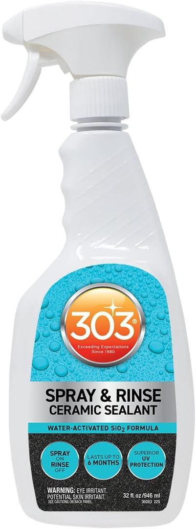 303 Marine Spray & Rinse Ceramic Sealant, 32 oz | Water-activated SiO2 ceramic sealant with up to 6 months of protection for marine surfaces.